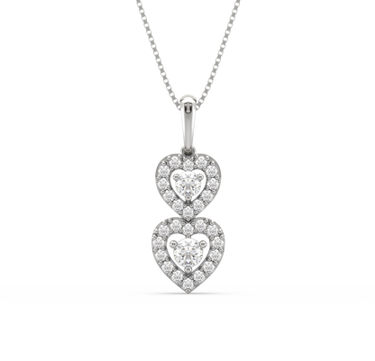 Rayna 2 Heart Diamond Pendant