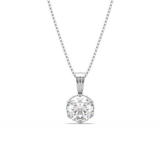 Fiona Single Stone Solitaire Pendant