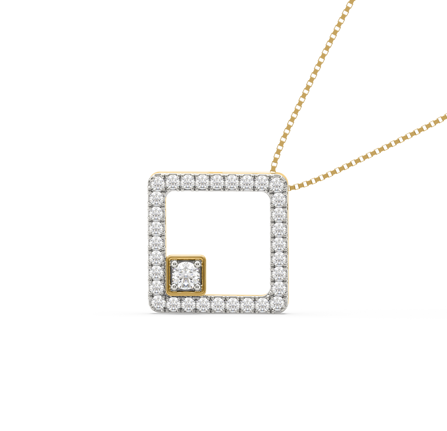 Kara Geometric Diamond Pendant