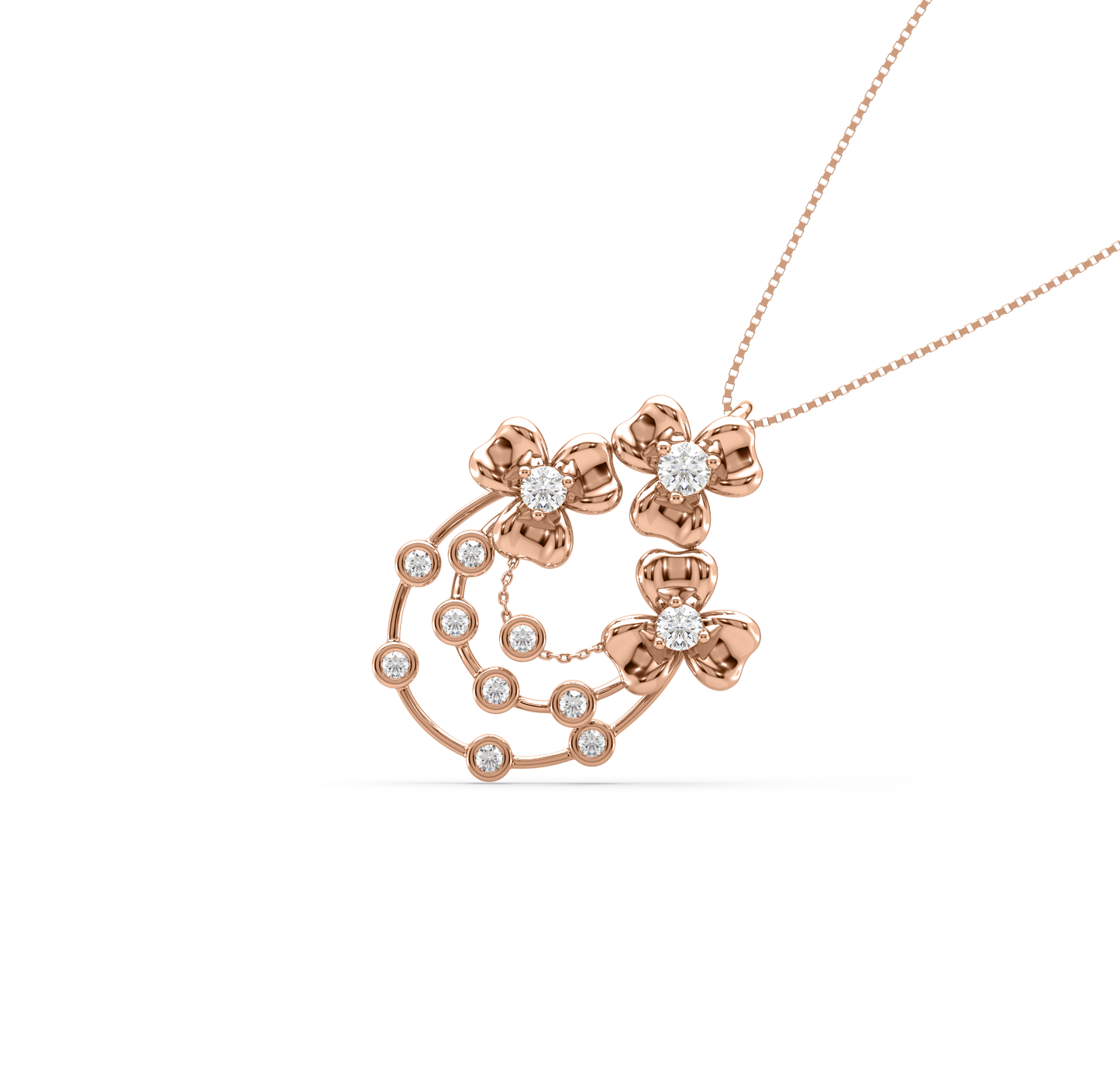 Elisha Floral Diamond Pendant