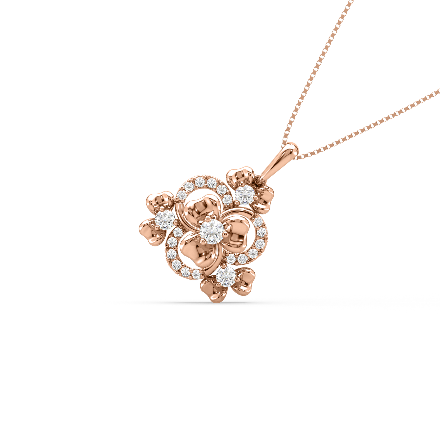 Daisy Bouquet Diamond Pendant