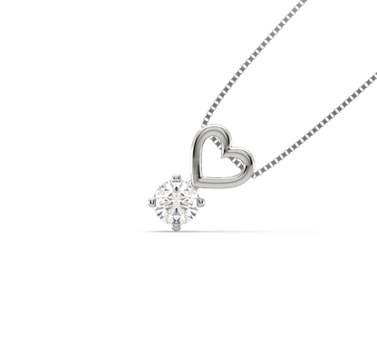 Holly Heart Solitaire Pendant