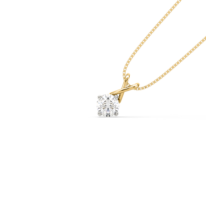 Svetlana Cross Solitaire Pendant