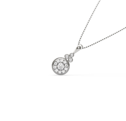 Minerva Halo Diamond Pendant