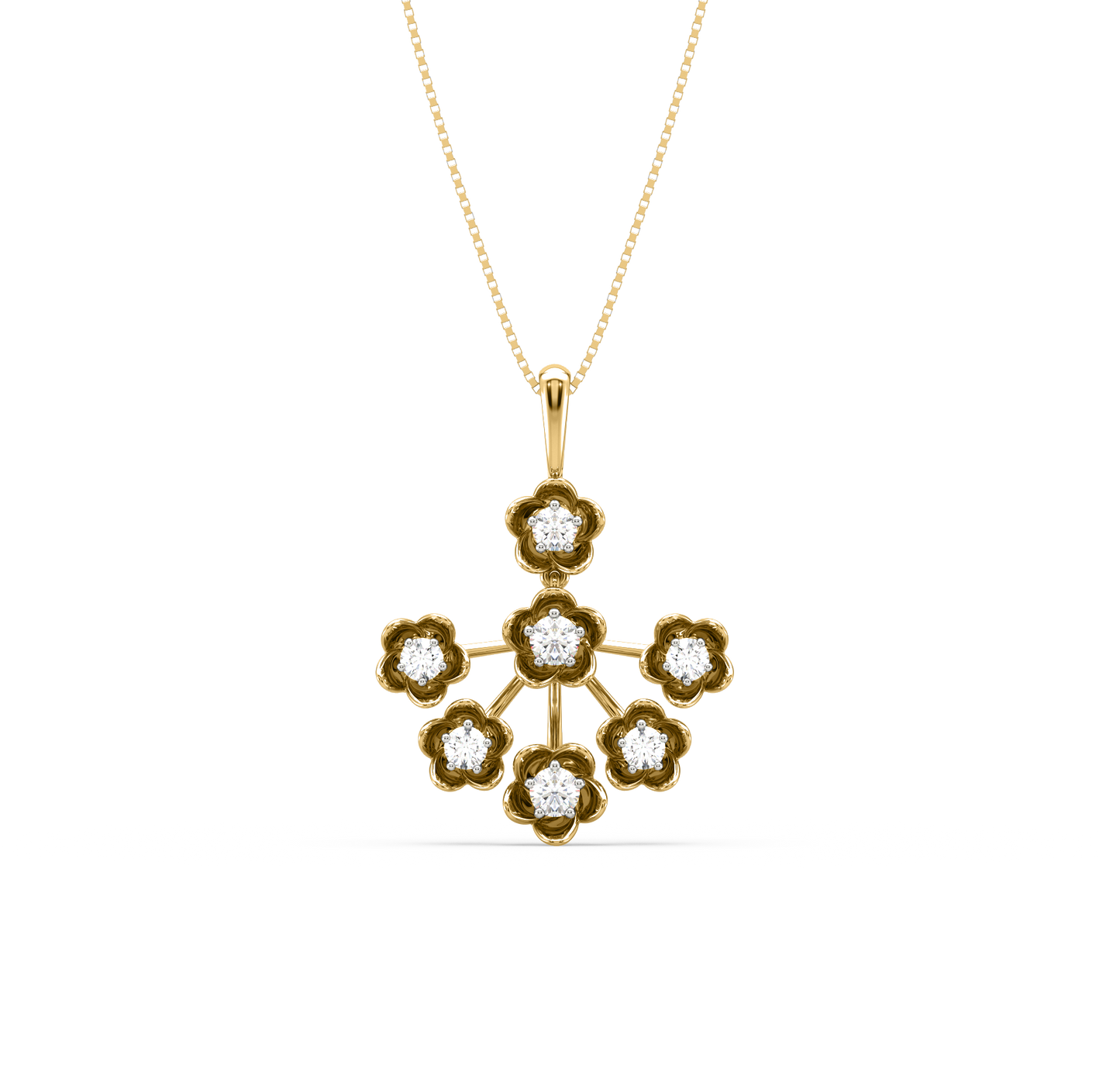 Eva Floral Diamond Pendant