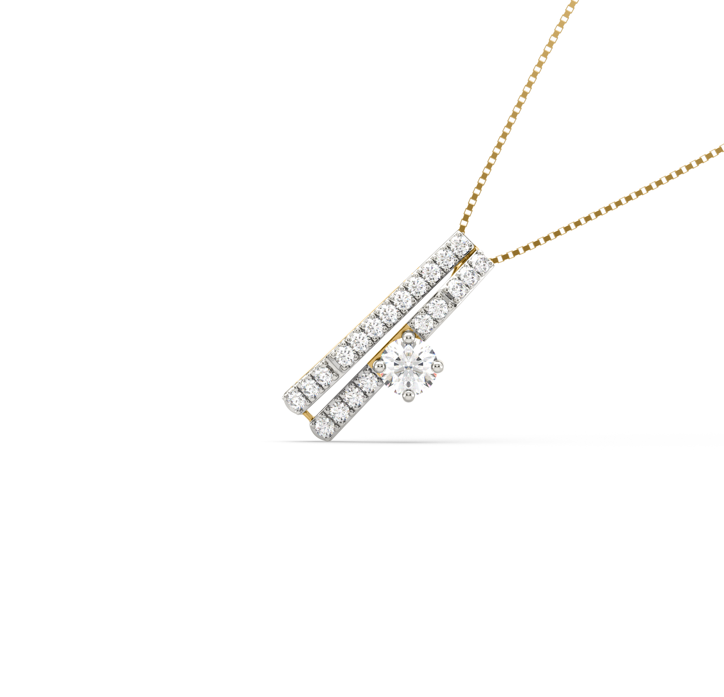 Rosalie 2-Line Diamond Pendant