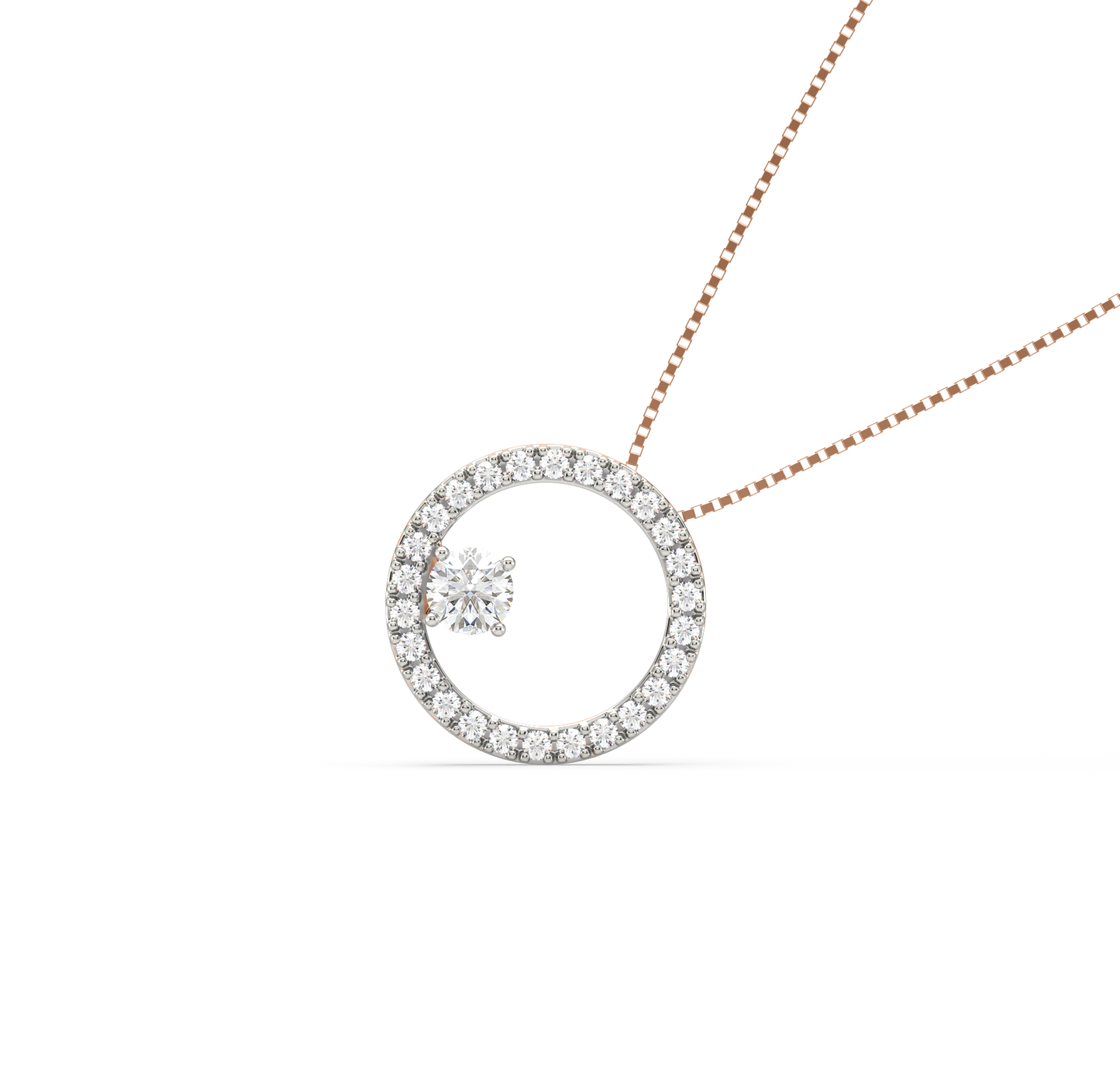 Cecile Circular Diamond Pendant