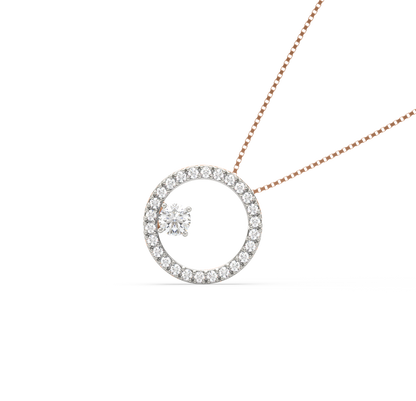 Cecile Circular Diamond Pendant