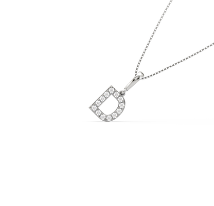 D Alphabet Diamond Pendant