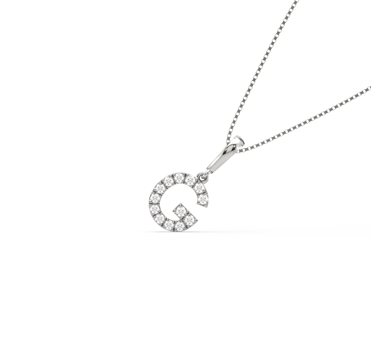 G Alphabet Diamond Pendant