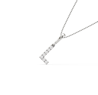 L Alphabet Diamond Pendant