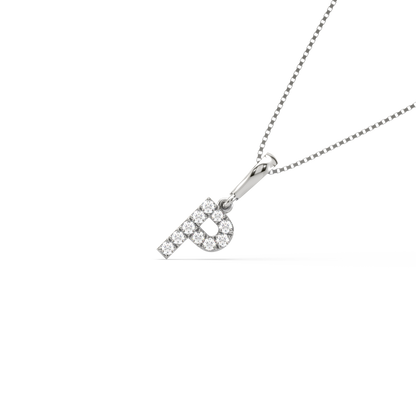 P Alphabet Diamond Pendant