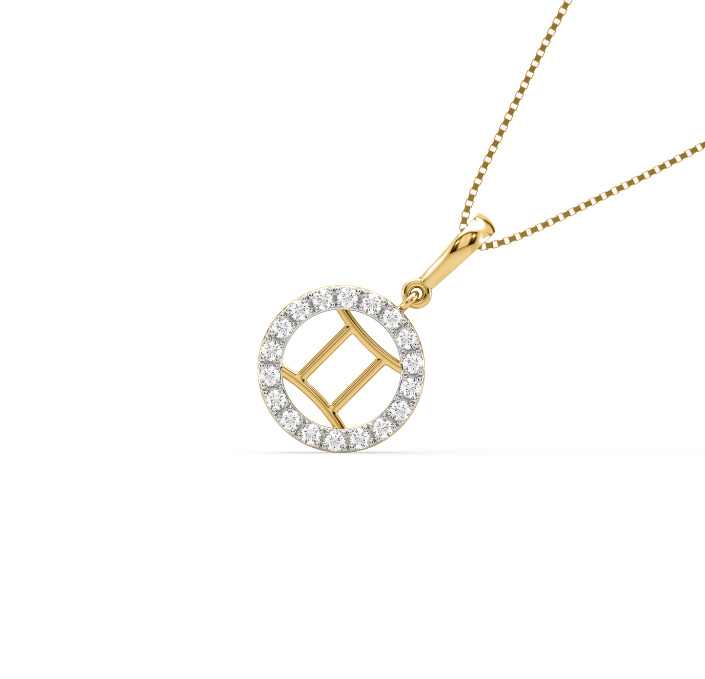 Goldie Gemini Zodiac Pendant