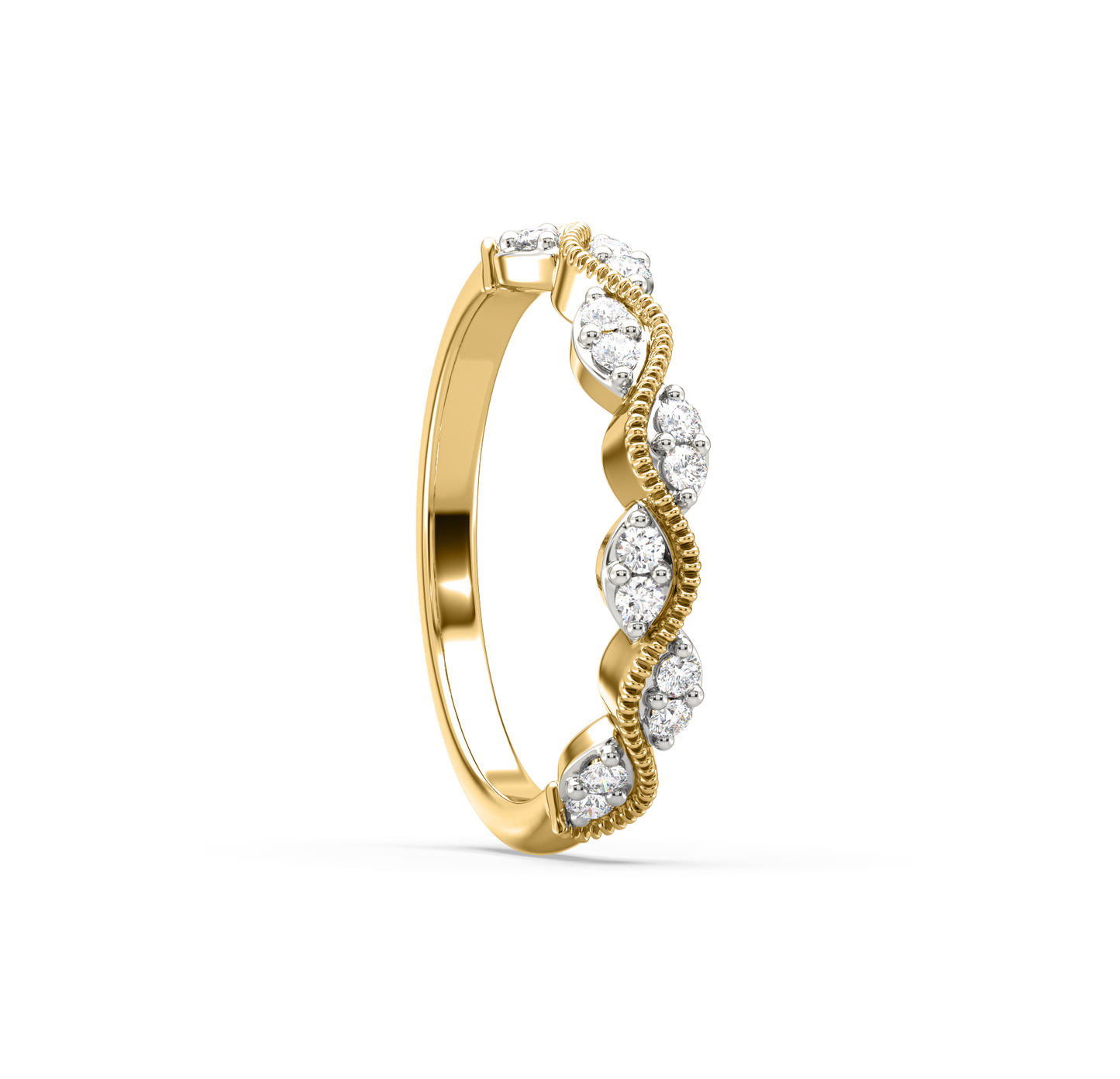 Alice Ripple Stackable Diamond Ring