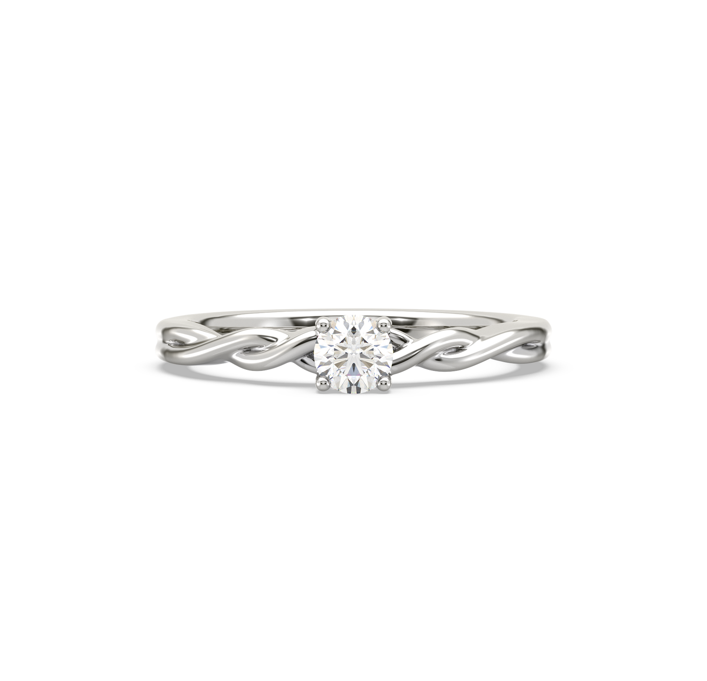 Maya Intertwined Solitaire ring