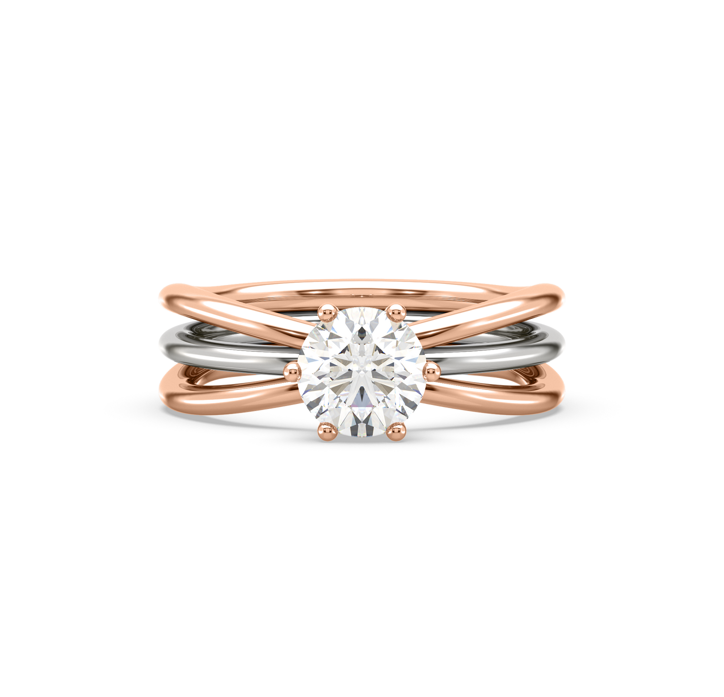 Jasmine Two-Tone Solitaire Ring