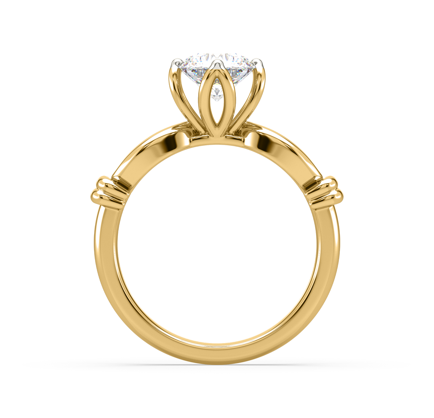 Melody Clover Solitaire Ring