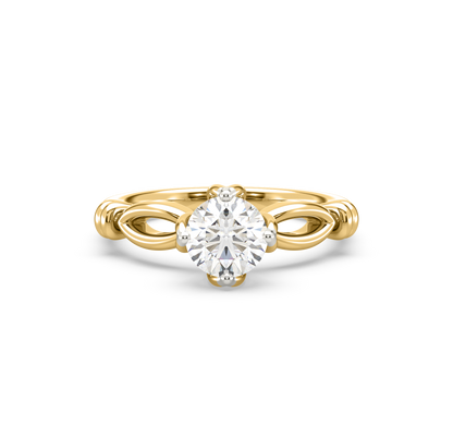 Melody Clover Solitaire Ring