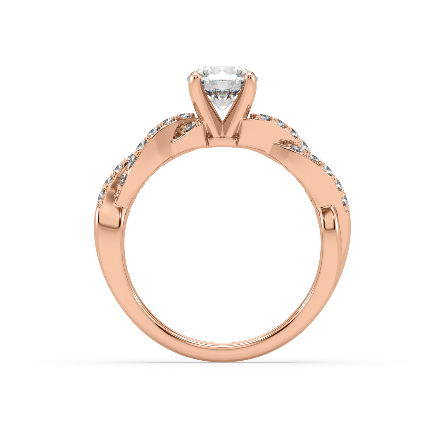 Nyla Twisted Solitaire Diamond Ring