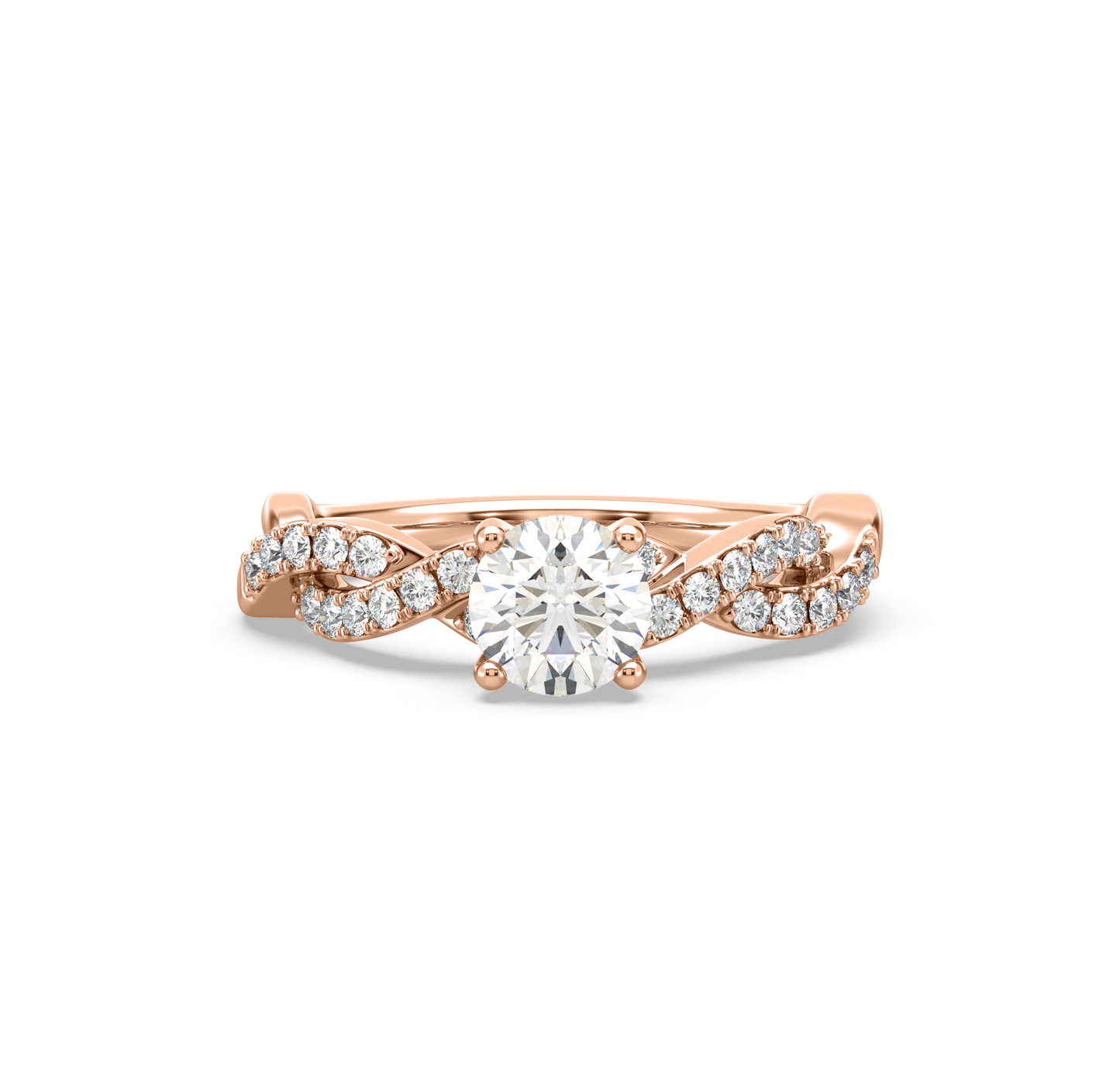 Nyla Twisted Solitaire Diamond Ring