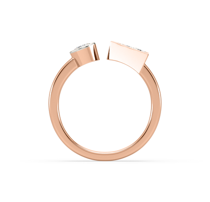 Lydia Open-Arrow Stackable Diamond Ring