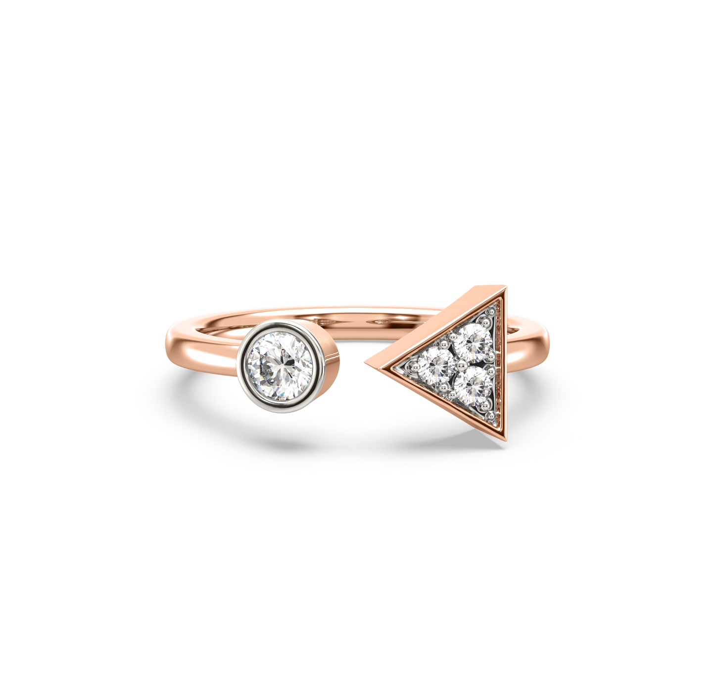 Lydia Open-Arrow Stackable Diamond Ring