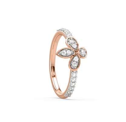 Luna 4-Petal Diamond Ring