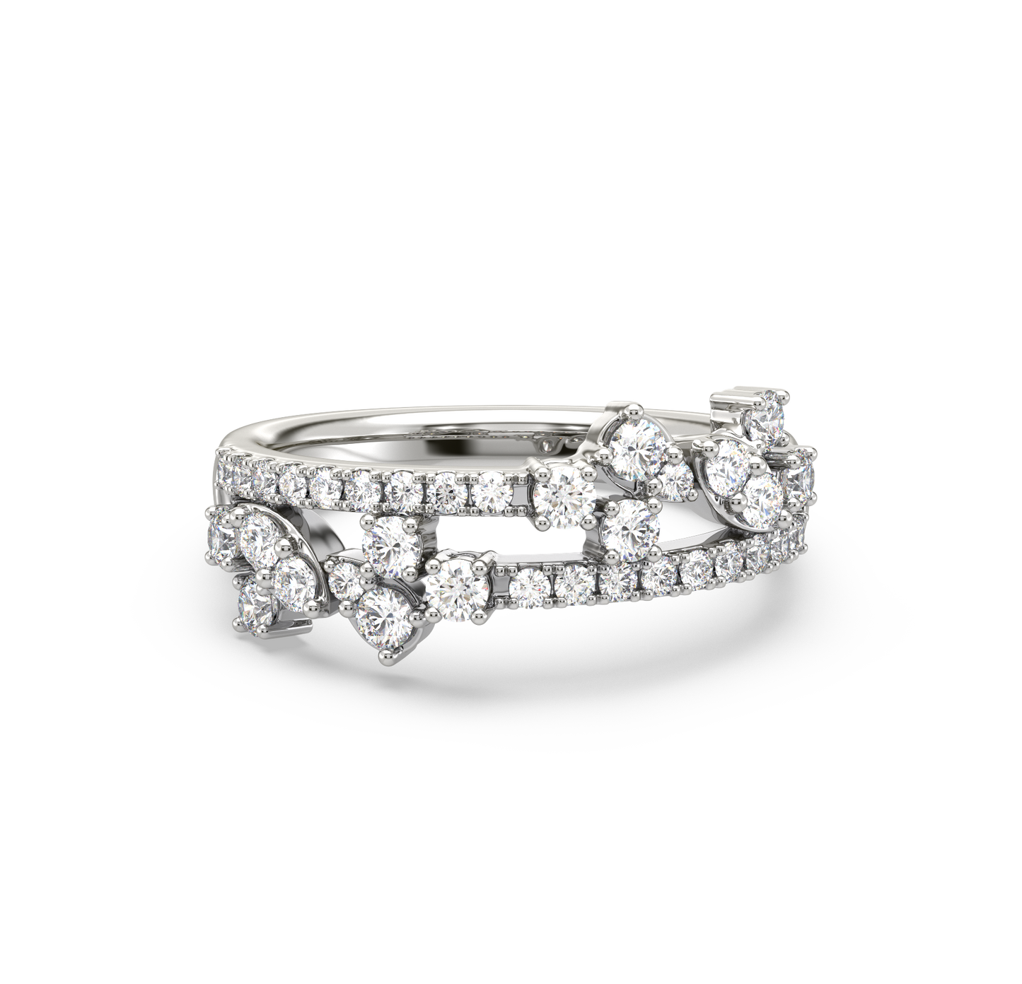 Nina Linear Ornate Diamond Ring