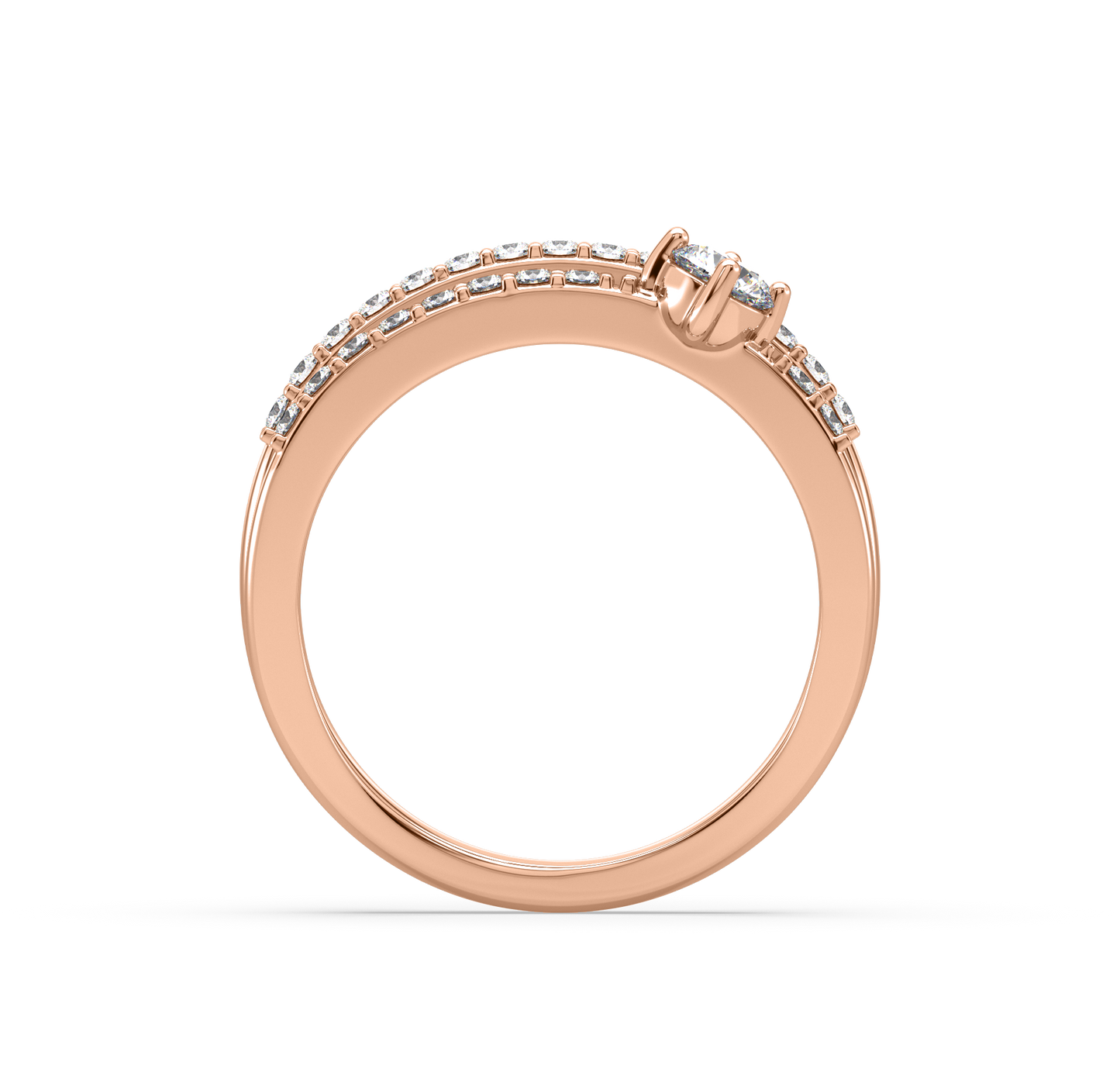 Ishta 3 Line Diamond ring