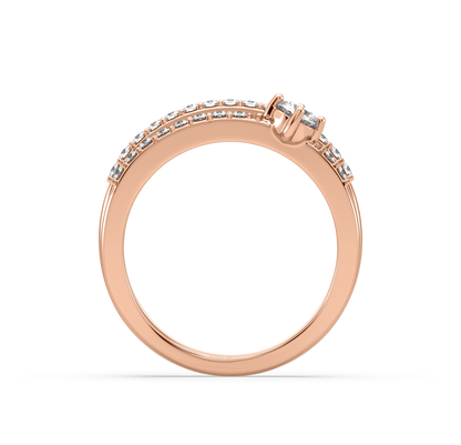 Ishta 3 Line Diamond ring