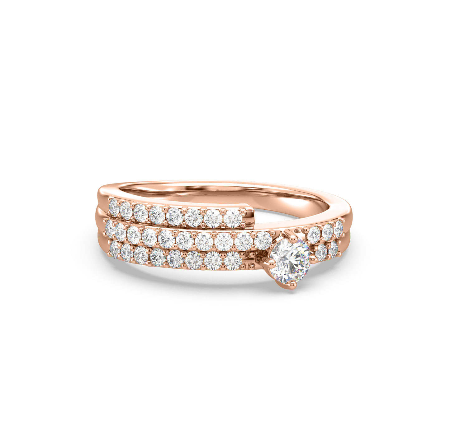 Ishta 3 Line Diamond ring