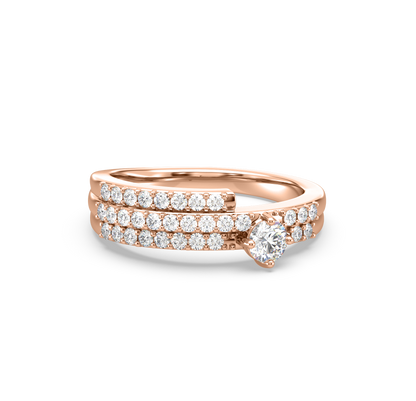 Ishta 3 Line Diamond ring