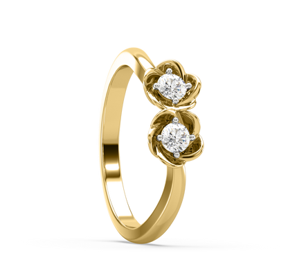 Romina Double Flower Diamond Ring