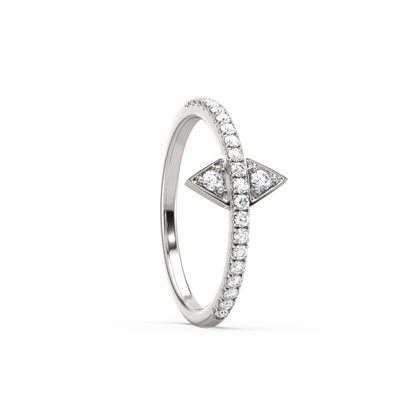 Aubrie Two Sided Triangle Diamond Ring