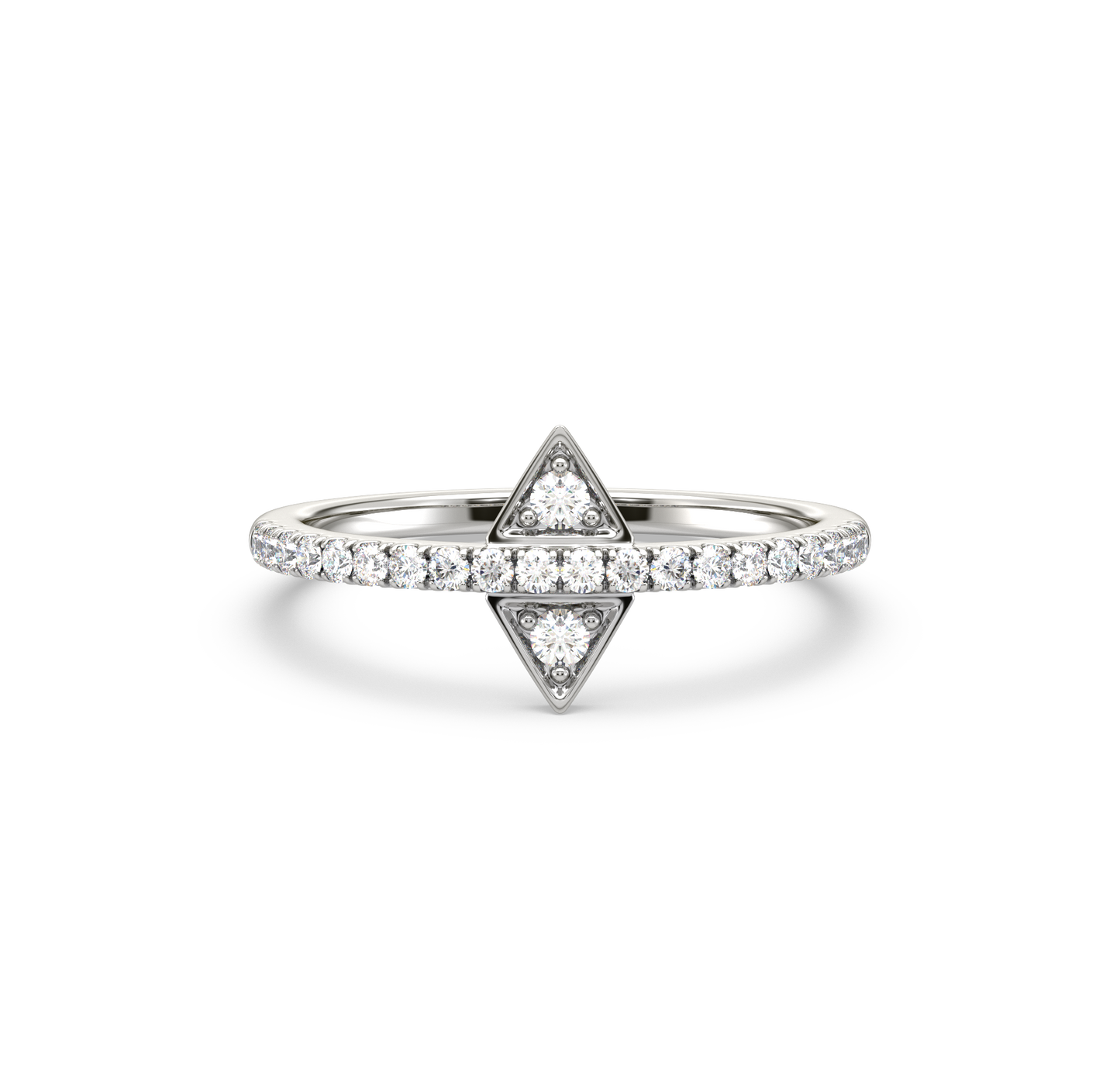 Aubrie Two Sided Triangle Diamond Ring