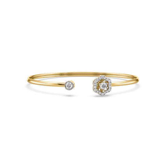 Neesha Flower Diamond Open Bangle