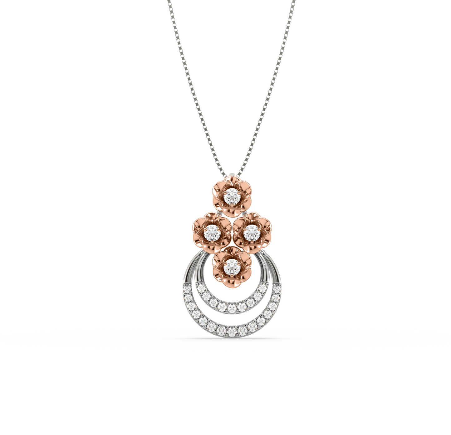 Stacy Flower Diamond Pendant