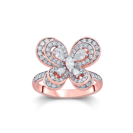 Classic Butterfly Diamond Ring