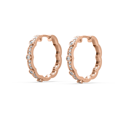 Rita Wavy Diamond Hoops