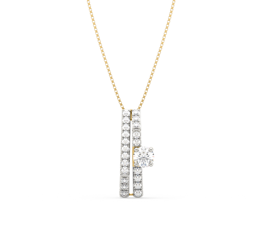 Rosalie 2-Line Diamond Pendant