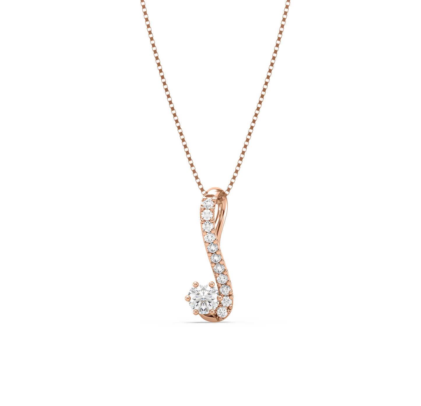 Katrina S-Shaped Diamond Pendant