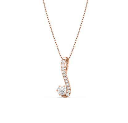 Katrina S-Shaped Diamond Pendant