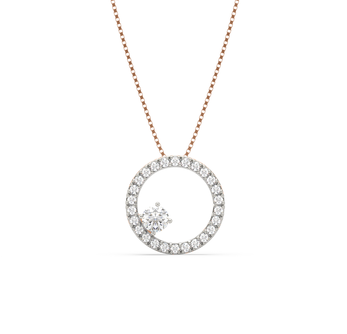 Cecile Circular Diamond Pendant