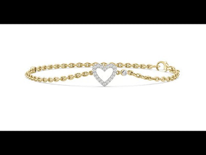 Ingrid Diamond Heart Bracelet