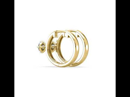 Ava Diamond Hoop Earrings