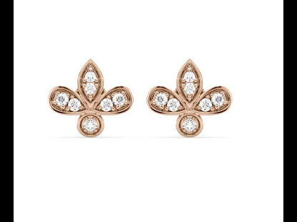 Leona Leaf Diamond Earrings