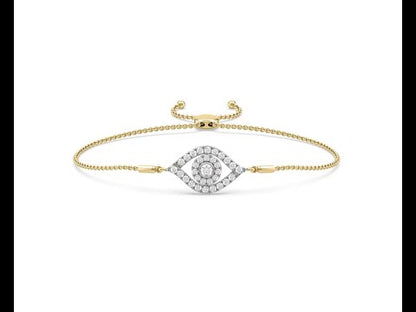 Suzie Evil Eye Diamond Adjustable Bracelet