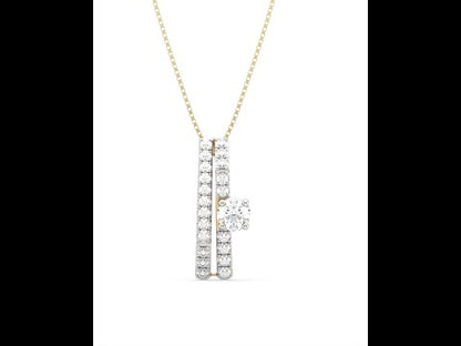 Rosalie 2-Line Diamond Pendant