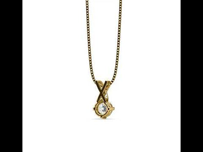 Svetlana Cross Solitaire Pendant