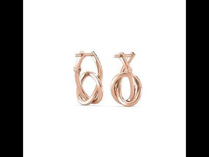 Sheila Intertwined Diamond Hoop Earrings